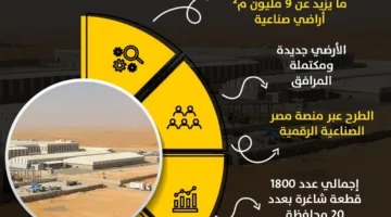فرصة للمستثمرين: مصر تعرض 9 ملايين متر مربع من الأراضي الصناعية | إنفوجراف