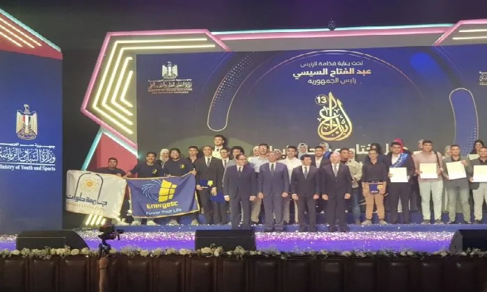 فريق هندسة المطرية جامعة حلوان يحصد المركز الأول في مسابقة «إبداع» للابتكار العلمي