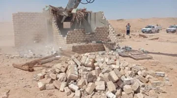 في إطار الحملة 26.. التخلص من 24 حالة اعتداء على أراضي الدولة والزراعة في فرشوط