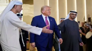 في نهاية زيارته، الرئيس الأمريكي يصل إلى قصر الوطن في أبوظبي