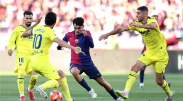 فيديو | برشلونة يتعرض للهزيمة أمام فياريال خلال احتفالاته بلقب الليغا