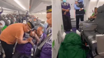 فيديو مؤثر.. وفاة حاجة إندونيسية في الطائرة أثناء توجهها لأداء الحج