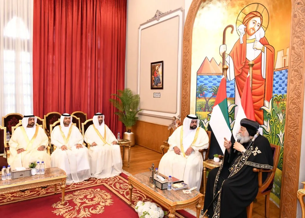 قداسة البابا تواضروس يستقبل ولي عهد الفجيرة في الإمارات قداسة البابا تواضروس يستقبل ولي عهد الفجيرة في الإمارات