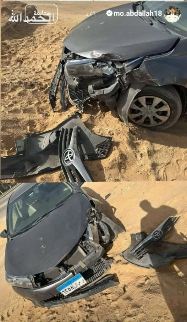 لاعب منتخب مصر يواجه حادث سيارة خطير