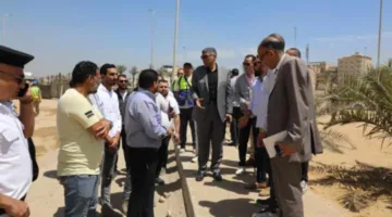 محافظ الجيزة يتابع أعمال التطوير الجارية بطريق مصر إسكندرية الصحراوي