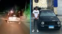 لحظات من الخوف على الطريق.. القبض على شخصين لجلوسهما خارج نافذة سيارة تسير بسرعة في دمياط