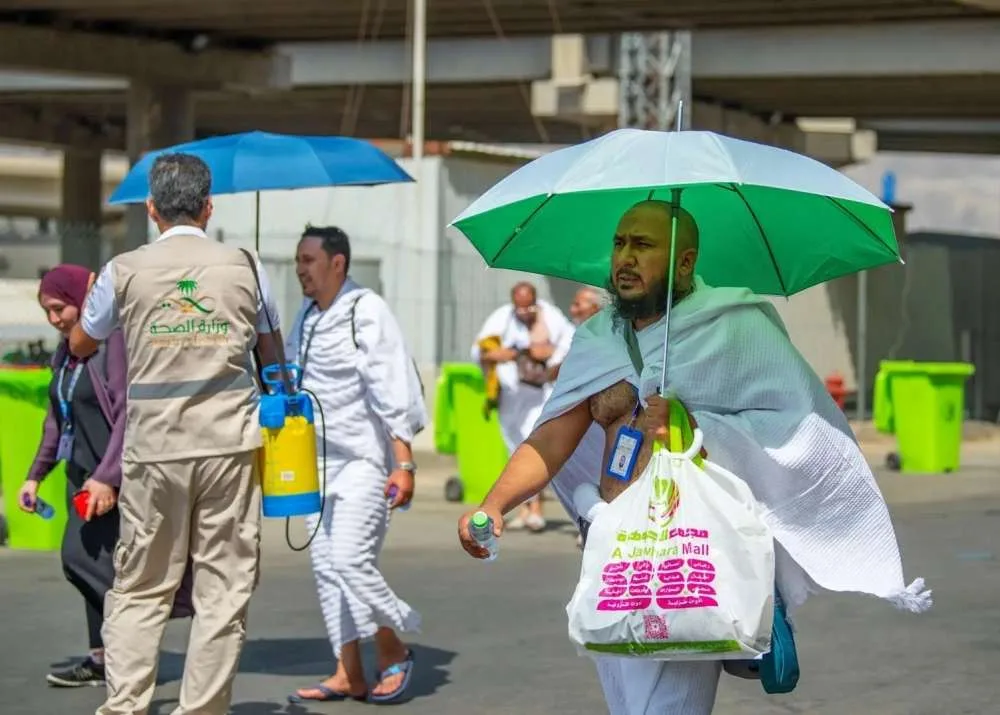 للحجاج: نصائح سهلة لحماية نفسك من مخاطر ضربات الشمس أثناء تأدية مناسك الحج للحجاج: نصائح سهلة لحماية نفسك من مخاطر ضربات الشمس أثناء تأدية مناسك الحج