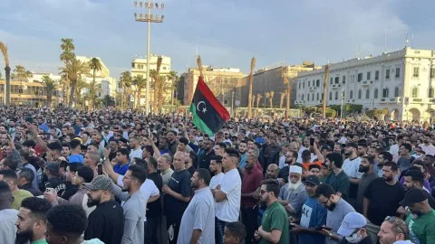 ليبيا: احتجاج مؤيد لحكومة الوحدة في طرابلس ليبيا: احتجاج مؤيد لحكومة الوحدة في طرابلس
