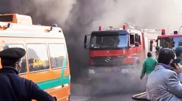 ماس كهربائي يتسبب في اندلاع حريق في مخزن رخام بالقرب من مستشفى الحلمية