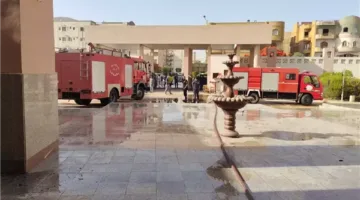 ماس كهربائي يتسبب في حريق مدرسة الشيخ زايد والامتحانات تواصل سيرها بأمان
