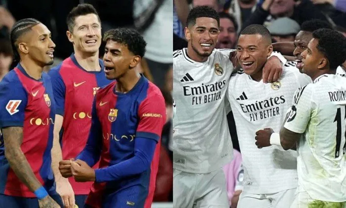 مباراة برشلونة ضد ريال مدريد بث مباشر في كلاسيكو الدوري الإسباني اليوم مباراة برشلونة ضد ريال مدريد بث مباشر في كلاسيكو الدوري الإسباني اليوم