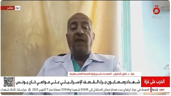 متحدث الصحة الفلسطينية: الاحتلال يقوم بهجمة منسقة على مستشفيات القطاع متحدث الصحة الفلسطينية: الاحتلال يقوم بهجمة منسقة على مستشفيات القطاع