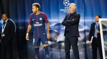 محادثة أنشيلوتي مع نيمار عقب تمرين منتخب البرازيل