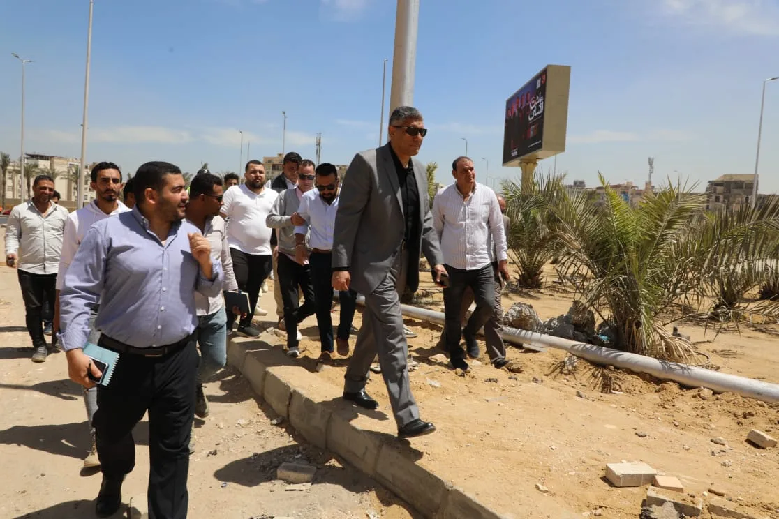 محافظ الجيزة يتابع أعمال التطوير الجارية بطريق مصر إسكندرية الصحراوى
