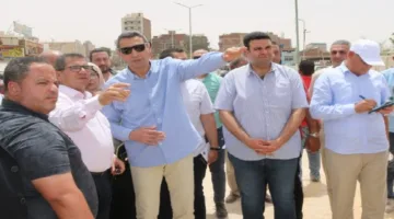 محافظ السويس يزور مشروع تحسين مدينة السادات في حي الأربعين