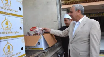 محافظ الغربية يشارك في توزيع دفعة جديدة من لحوم مخصصات الإطعام