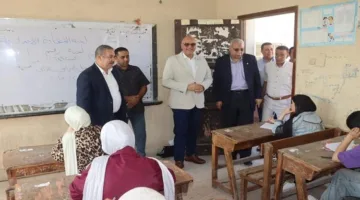 محافظ القليوبية يزور امتحانات الصف الثالث الإعدادي في مدينتي بنها وطوخ