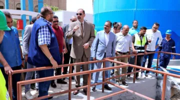 محافظ سوهاج يقوم بزيارة محطة مياه الأحايوة المدمجة في مركز أخميم