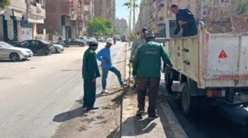 محافظة الجيزة تبدأ حملات تنظيف شاملة في منطقة العروبة بحي الطالبية