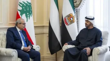 محمد بن زايد ونواف سلام يتناولان العلاقات الثنائية والتطورات الإقليمية