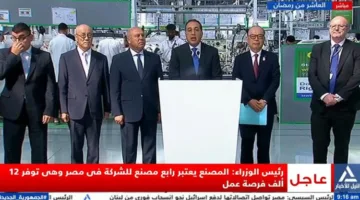 مدبولي: مصنع “إس أي وايرنج سيستمز إيجيبت” يخلق 12 فرصة عمل للشباب