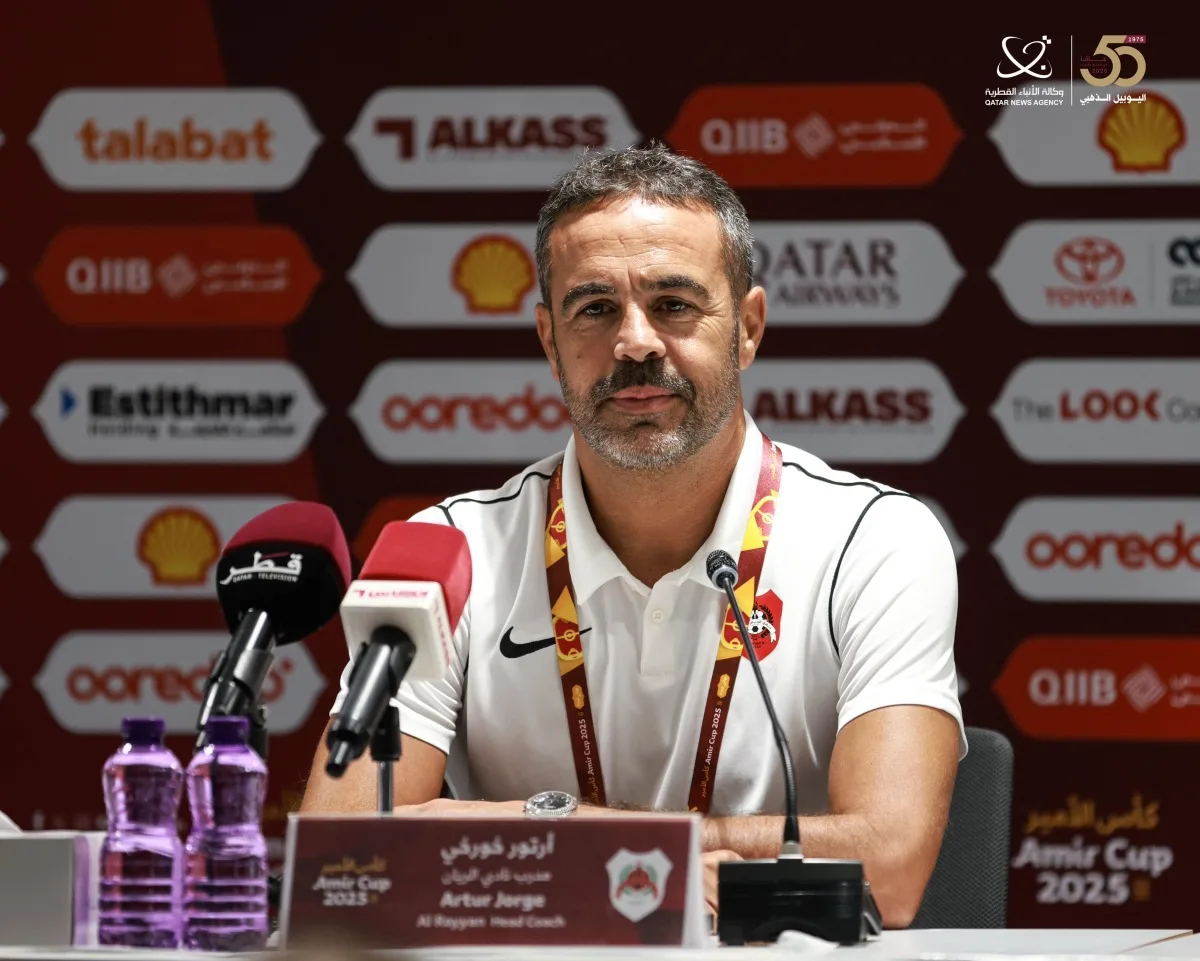 مدرب الريان يبرز جهود فريقه نحو الفوز بكأس الأمير لكرة القدم 2025. مدرب الريان يبرز جهود فريقه نحو الفوز بكأس الأمير لكرة القدم 2025.