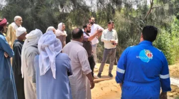 مدير مياه القناة: إزالة جذور الأشجار من شبكات قرية ميت أبو الكوم شرق الإسماعيلية