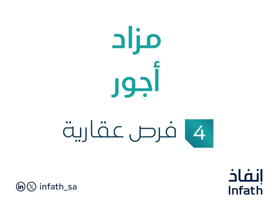 مزاد للإيجارات في السوق العقاري السعودي تحت إشراف مزادات إنفاذ مزاد للإيجارات في السوق العقاري السعودي تحت إشراف مزادات إنفاذ