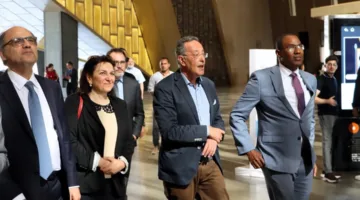 مسؤولو صندوق النقد الدولي يقومون بجولة في المتحف المصري الكبير