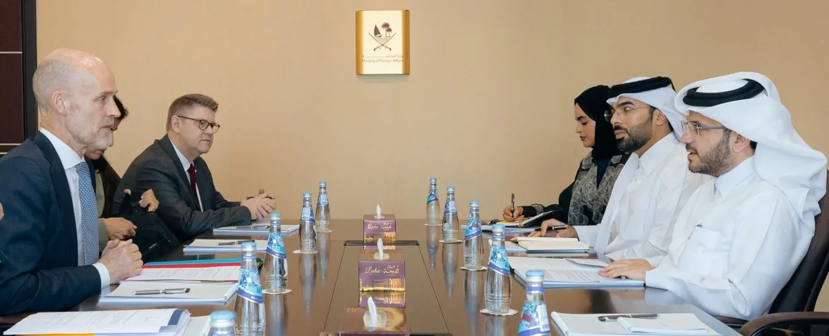 مستشار رئيس مجلس الوزراء المتحدث الرسمي لوزارة الخارجية يجتمع مع مسؤول سويدي