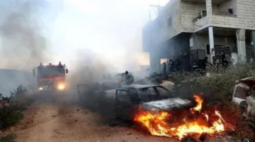 مستوطنون إسرائيليون يتعمدون حرق 15 سيارة فلسطينية في شمال الضفة الغربية.