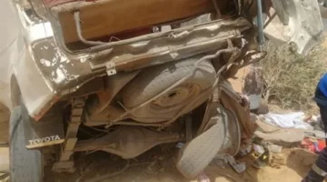 مصرع أربعة وإصابة 11 في حادث تصادم ميكروباص بعمود على الطريق الأوسطي