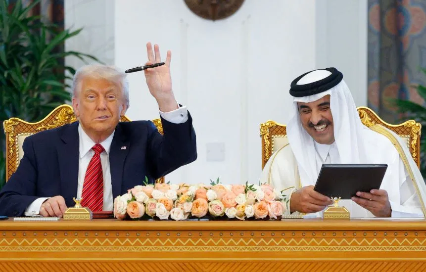 ترامب: أمير قطر قائد متميز.. وولي العهد السعودي شريك لنا ترامب: أمير قطر قائد متميز.. وولي العهد السعودي شريك لنا