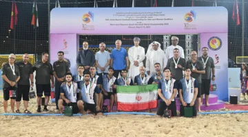 منتخبنا الوطني في كرة اليد الشاطئية يحقق بطولة آسيا العاشرة.