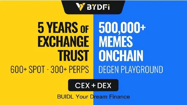 منصة BYDFi مع المحركات المزدوجة CEX+DEX تقود الاتجاه الجديد في صناعة البورصات