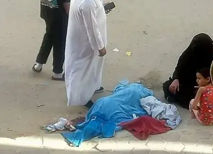 مواطن يلقى زوجته من الطابق الخامس بمدينة العبور الجديدة (صور)