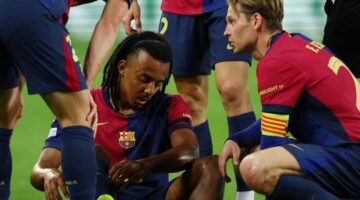 نادي برشلونة يعلن عن إصابة مدافعه جوليس كوندي