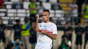 ناصر منسي يحرز الهدف الأول للزمالك في شباك البنك الأهلي