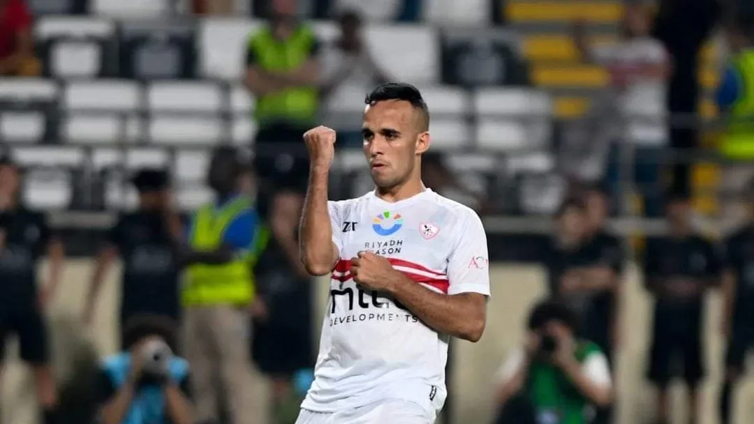ناصر منسي يحرز الهدف الأول للزمالك في شباك البنك الأهلي