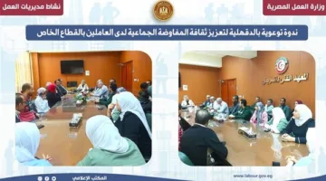 ندوة توعوية في الدقهلية لتعزيز فهم مفاهيم المفاوضة الجماعية للعمال في القطاع الخاص