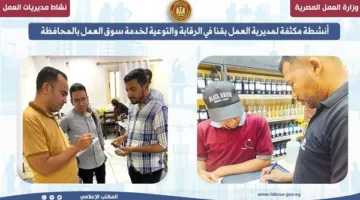 نشاطات ميدانية ومراقبة موسعة من مديرية العمل في قنا