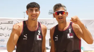 نصف نهائي قطري بالكامل في الجولة الثانية من بطولة غرب آسيا للكرة الطائرة الشاطئية للرجال بالأردن