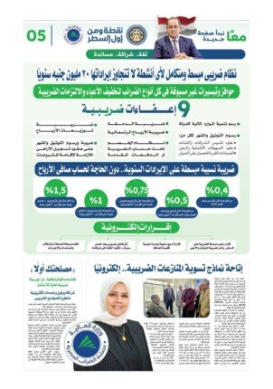 نظام ضريبي مبسط ومتكامل لأى أنشطة لا تتجاوز إيراداتها 20 مليون جنيه سنويًا