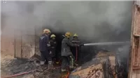 نيران تلتهم مبنى مكون من 5 طوابق في الزاوية الحمراء بسبب تسرب غاز