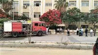 نيران ضخمة تندلع في كلية العلوم بجامعة الأزهر