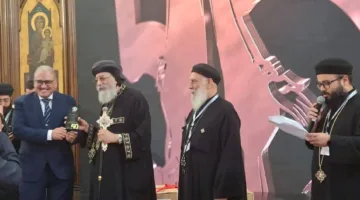 رئيس حي شرق مدينة نصر يحضر احتفالية الكنيسة لمناسبة اليوبيل الذهبي بالعذراء مريم في أرض الجولف