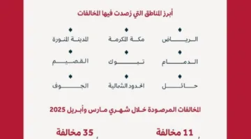 هيئة التراث تكشف عن 50 مخالفة لأنظمة الآثار والمباني التراثية في مارس وأبريل 2025.