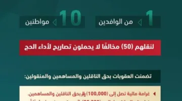 وزارة الداخلية تتخذ قرارات إدارية تجاه 11 مخالفًا لأنظمة وتعليمات الحج