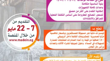 وزارة الصناعة تمد فترة التقديم على الوحدات الصناعية وتطرح وحدات جديدة بالروبيكي