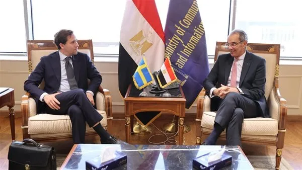 وزير الاتصالات: التعاون بين مصر والسويد في مجالات التحول الرقمي والبنية التحتية يشهد نتائج مثمرة. وزير الاتصالات: التعاون بين مصر والسويد في مجالات التحول الرقمي والبنية التحتية يشهد نتائج مثمرة.